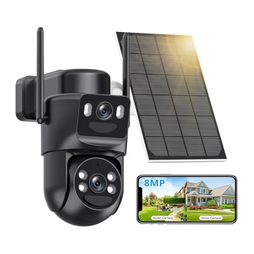 Antcool 4K Dual Lens Solar Security Camera 1
