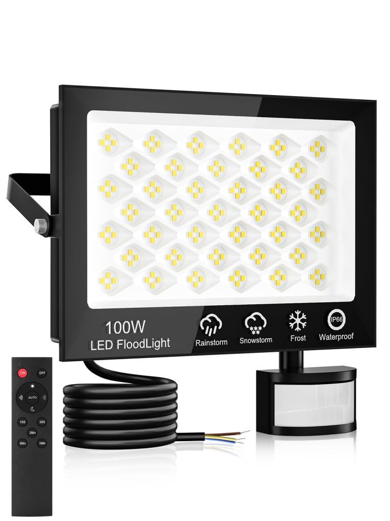 Projecteur LED 50W avec détecteur de mouvement et télécommande 13